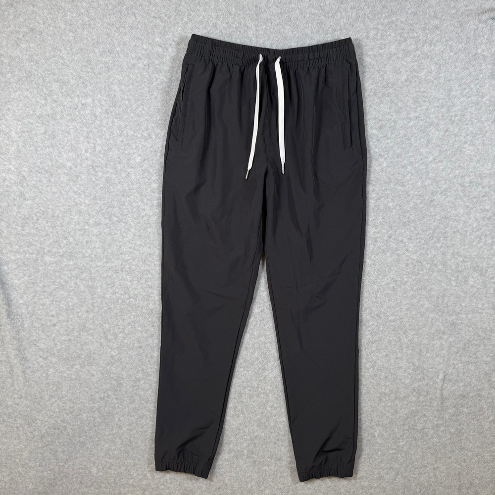 Cove USA Mens Large Black Spandex Jogger Athletic Pants Drawstring Fits 30x28